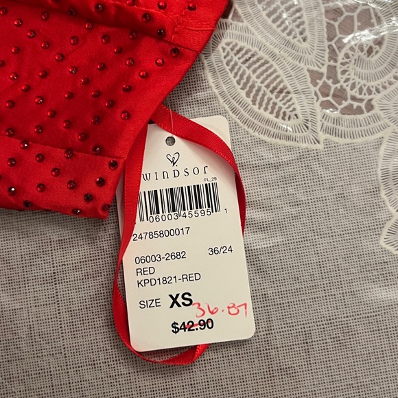 Windsor Red Rhinestone Bustier - Picture 5 of 5